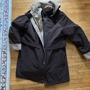 Liz Claiborne Brown Hooded Jacket Removable Liner Women’s Small